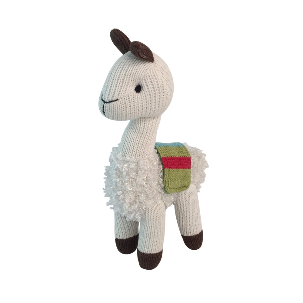Rich Frog Dolly Llama Plush‎ 10 Inch White Knit Stuffed Animal Toy 2013